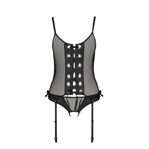 PE Nessy corset & thong black
