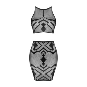 OB K101 top & skirt black