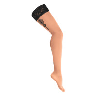 KO H022 hold ups nocciola-black 20den