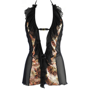 V-10409 babydoll & string black