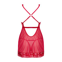 OB Lacelove babydoll & thong red