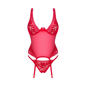 OB Lacelove corset & thong red