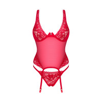 OB Lacelove corset & thong red