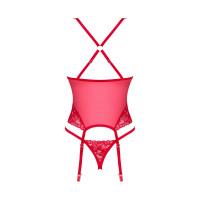 OB Lacelove corset & thong red