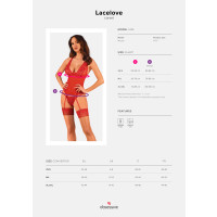 OB Lacelove corset & thong red
