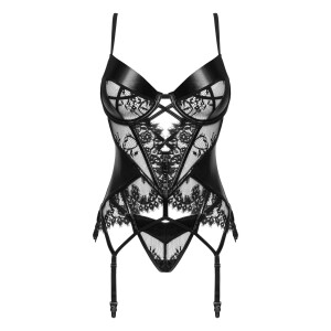 BN Leonela corset & thong black S/M
