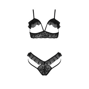 PE Dolly 2pcs set with open bra black