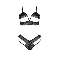 PE Dolly 2pcs set with open bra black