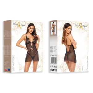 BN Davina chemise & thong black