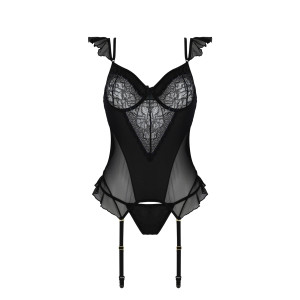 CA Kitasana corset & thong black-purple