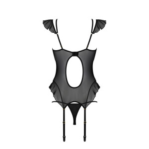 CA Kitasana corset & thong black-purple