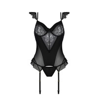 CA Kitasana corset & thong black-purple