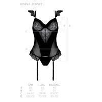 CA Kitasana corset & thong black-purple
