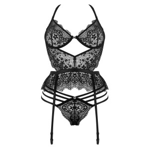 BN Lace Temptation corset & thong black