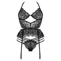 BN Lace Temptation corset & thong black
