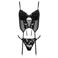 KO CO103 corset & thong black