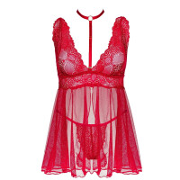 BN Milana babydoll & thong cherry