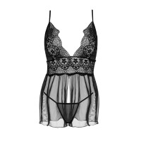 BN Secret Veil babydoll & thong black
