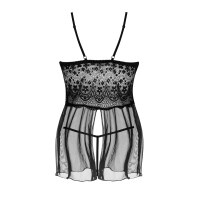 BN Secret Veil babydoll & thong black