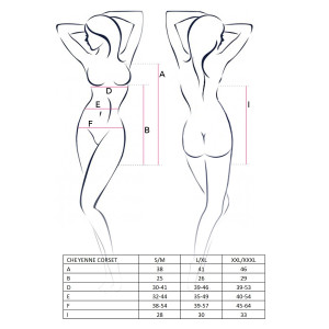 CA Cheyenne corset schwarz
