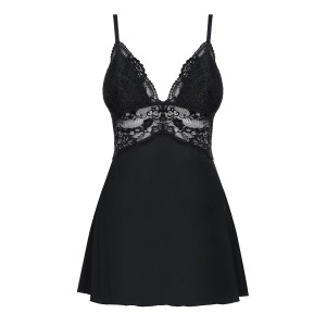 OB 810-BAB-1 babydoll & thong black