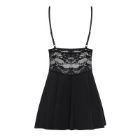 OB 810-BAB-1 babydoll & thong black