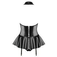 OB 859-COR-1 corset & thong black