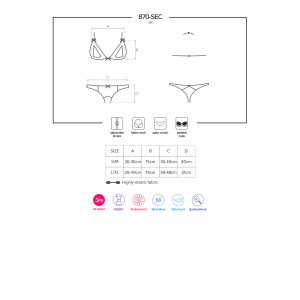OB 870-SEC-3 2 pcs set with open bra
