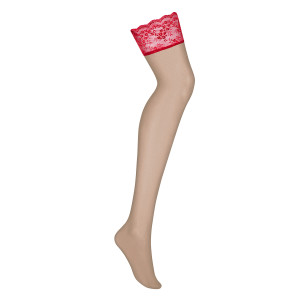 OB Lovica stockings skin-red