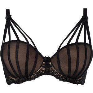V-7541 push-up bra black-beige