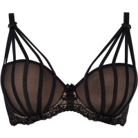 V-7541 push-up bra black-beige