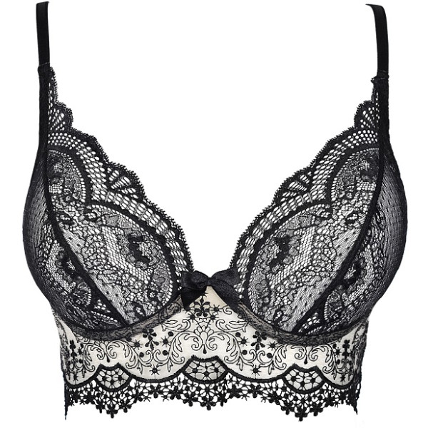 V-9061 bustier black-beige